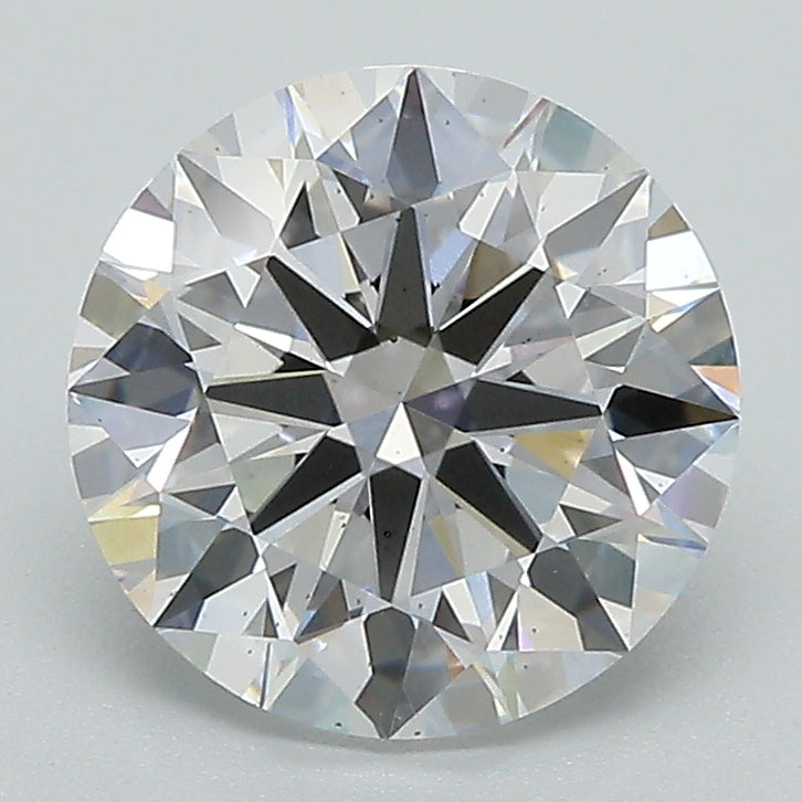 2.36 Carat Round Lab Diamond with  Cut Diamond in 14KT  view 1
