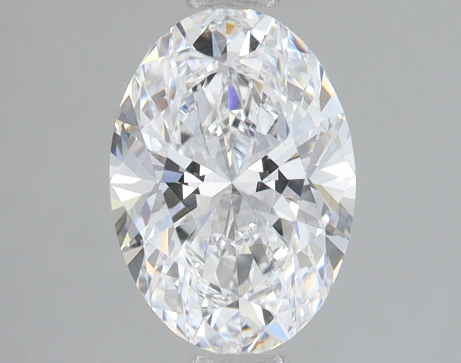 1.57 Carat Oval Lab Diamond with  Cut Diamond in 14KT  view 1
