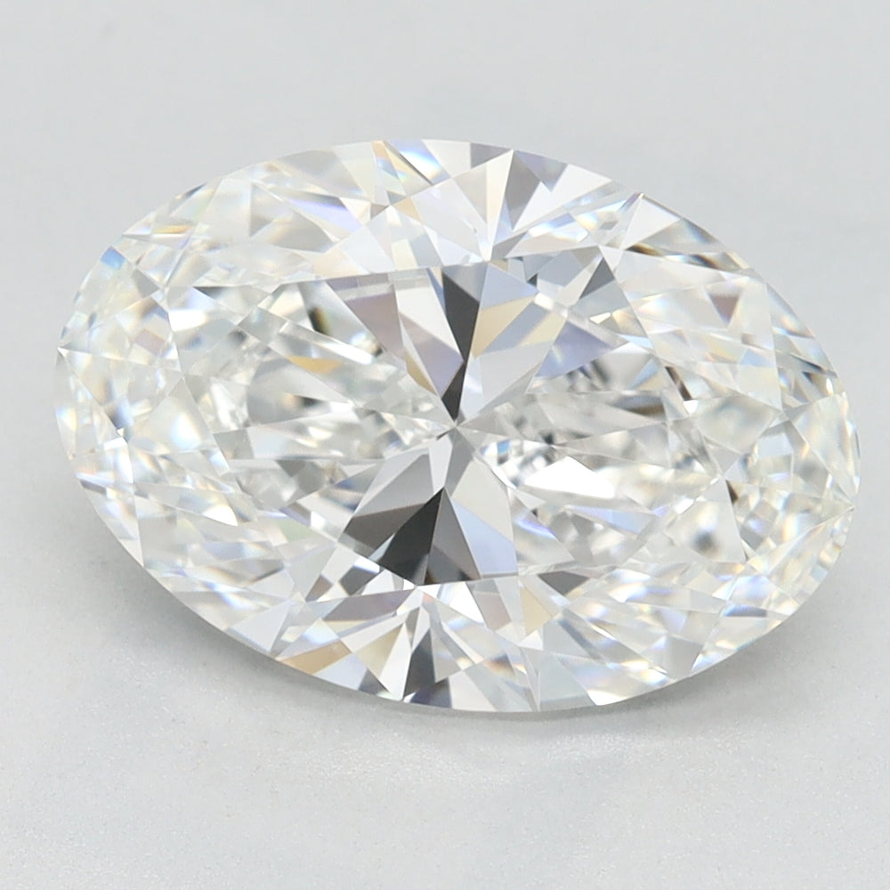 3.0 Carat Oval Lab Diamond with  Cut Diamond in 14KT  view 1
