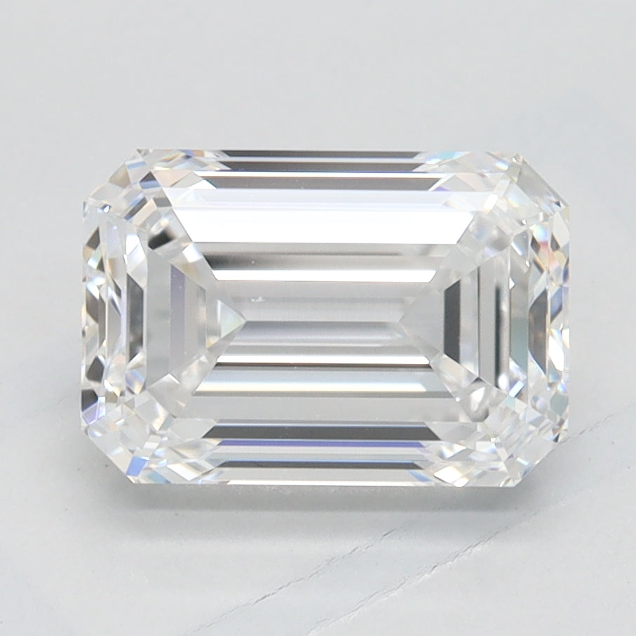 1.89 Carat Emerald Lab Diamond with  Cut Diamond in 14KT  view 1
