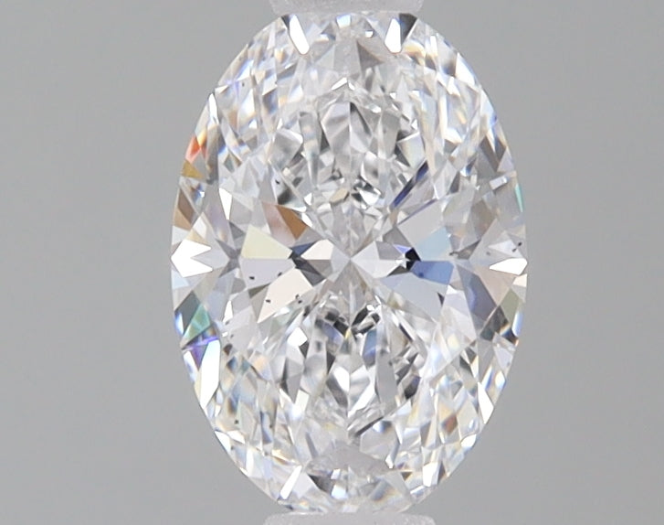 0.93 Carat Oval Lab Diamond with  Cut Diamond in 14KT  view 1
