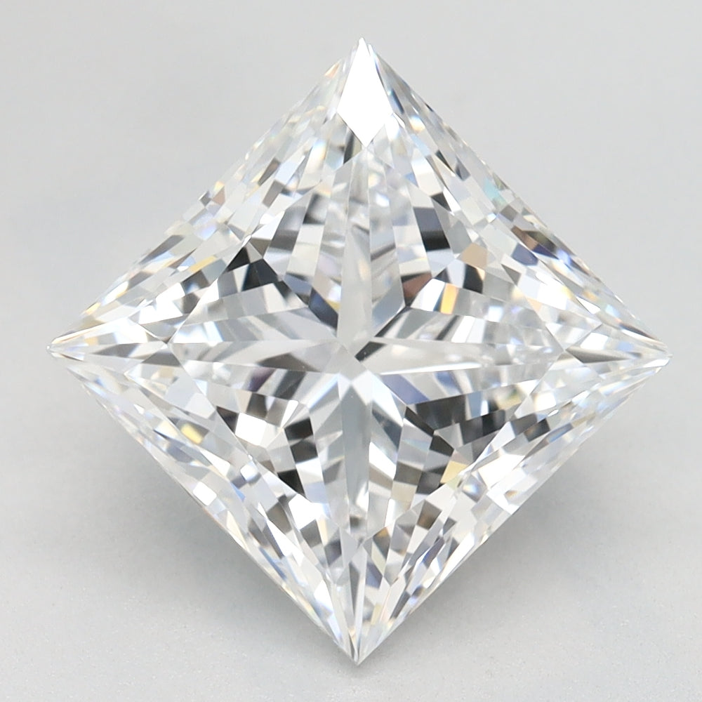 3.32 Carat Princess Lab Diamond with  Cut Diamond in 14KT  view 1
