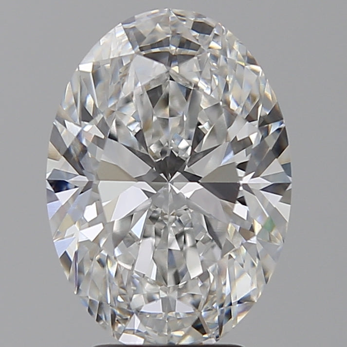 4.0 Carat Oval Lab Diamond with  Cut Diamond in 14KT  view 1
