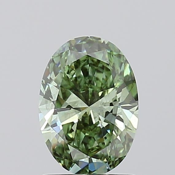 1.02 Carat Oval Lab Diamond with  Cut Diamond in 14KT  view 1
