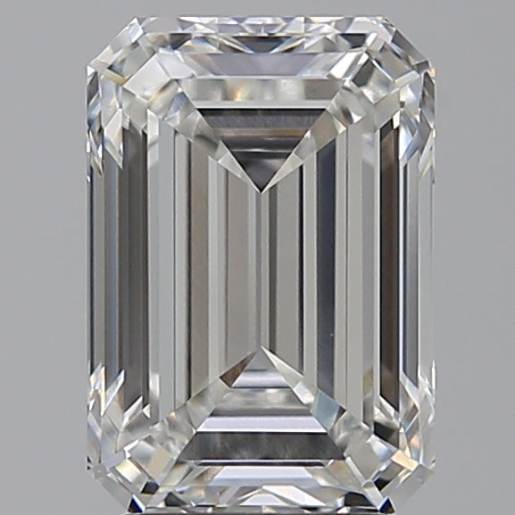 3.26 Carat Emerald Lab Diamond with  Cut Diamond in 14KT  view 1

