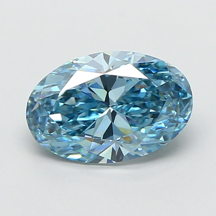 1.55 Carat Oval Lab Diamond with  Cut Diamond in 14KT  view 1

