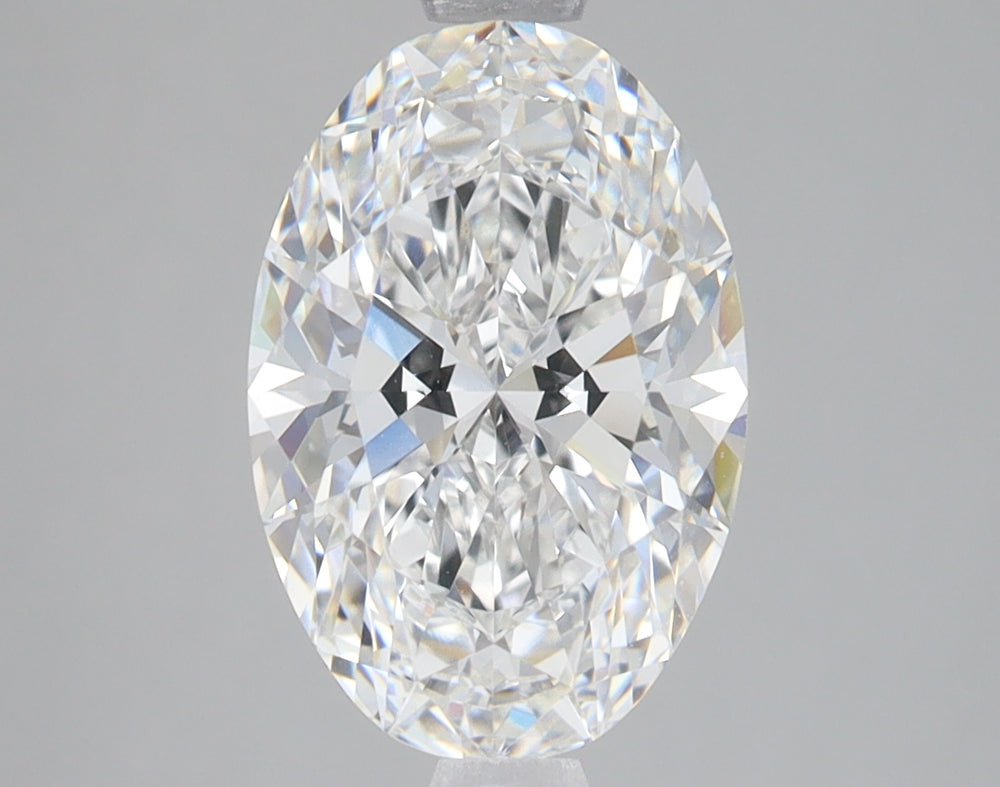 2.52 Carat Oval Lab Diamond with  Cut Diamond in 14KT  view 1
