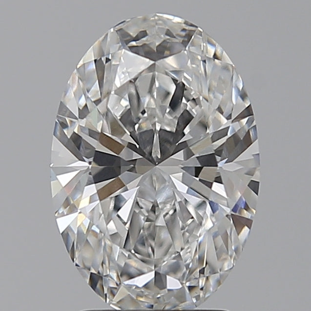 2.51 Carat Oval Lab Diamond with  Cut Diamond in 14KT  view 1
