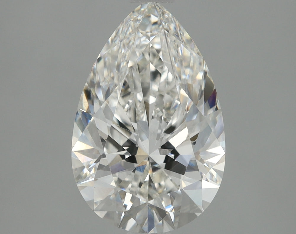 1.74 Carat Pear Lab Diamond with  Cut Diamond in 14KT  view 1
