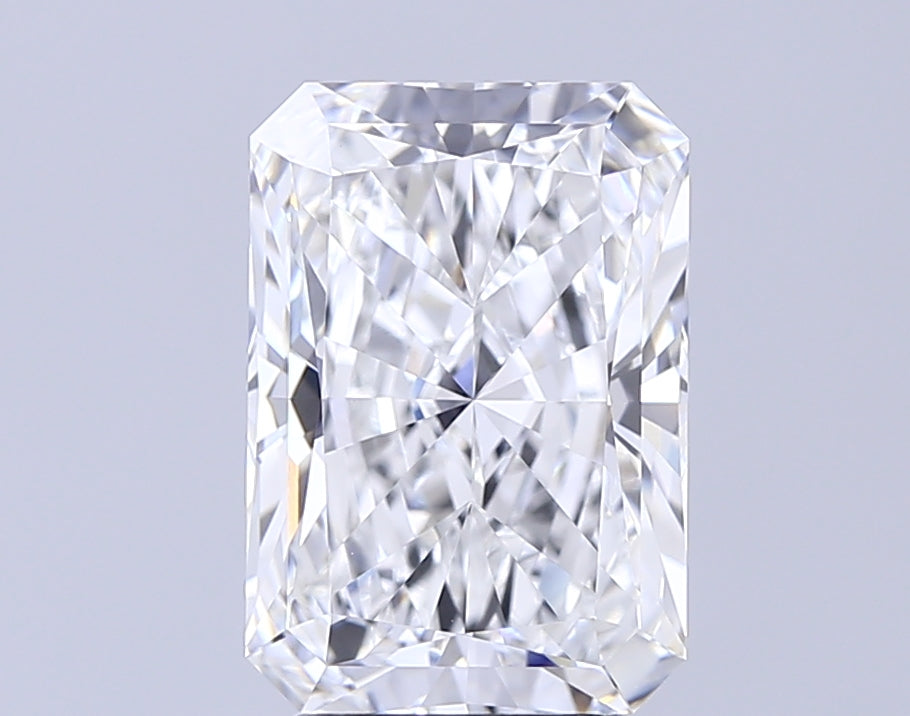4.09 Carat Radiant Lab Diamond with  Cut Diamond in 14KT  view 1
