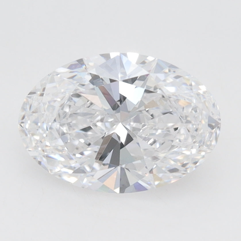 1.02 Carat Oval Lab Diamond with  Cut Diamond in 14KT  view 1
