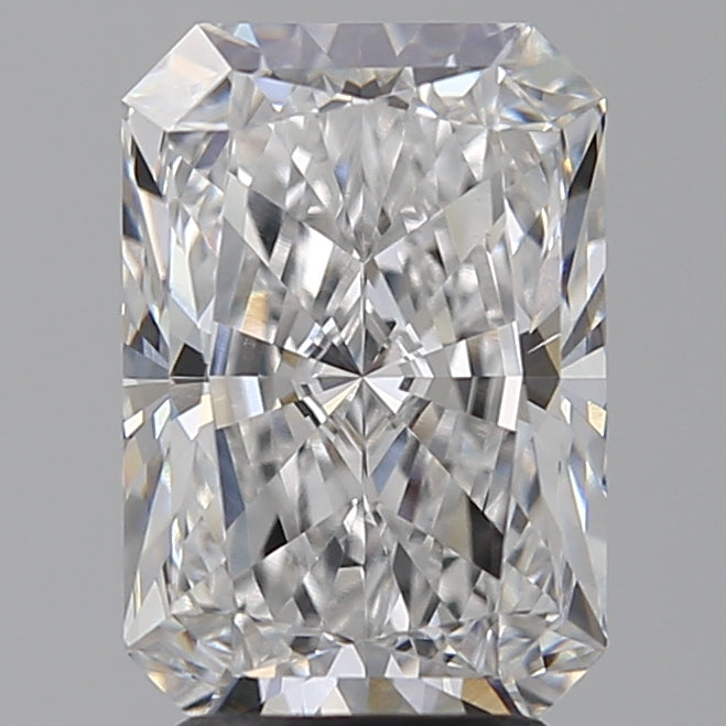 3.54 Carat Radiant Lab Diamond with  Cut Diamond in 14KT  view 1
