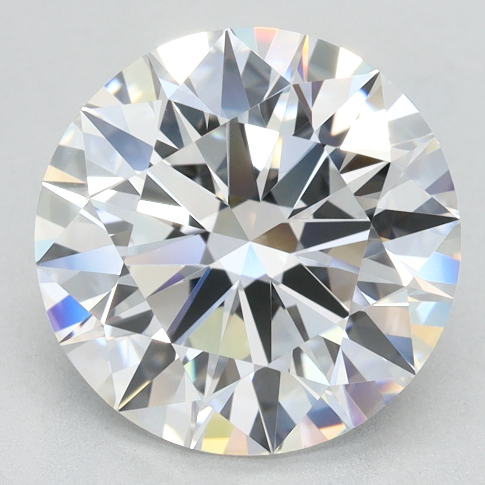 3.77 Carat Round Lab Diamond with  Cut Diamond in 14KT  view 1
