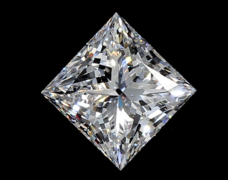 2.85 Carat Princess Lab Diamond with  Cut Diamond in 14KT  view 1
