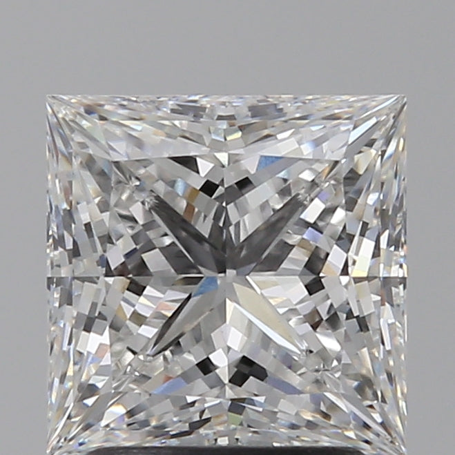 2.27 Carat Princess Lab Diamond with  Cut Diamond in 14KT  view 1
