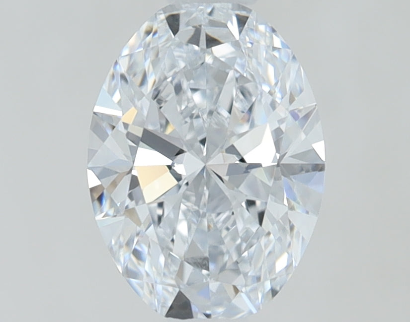 0.63 Carat Oval Lab Diamond with  Cut Diamond in 14KT  view 1
