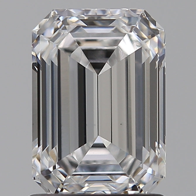 1.53 Carat Emerald Lab Diamond with  Cut Diamond in 14KT  view 1
