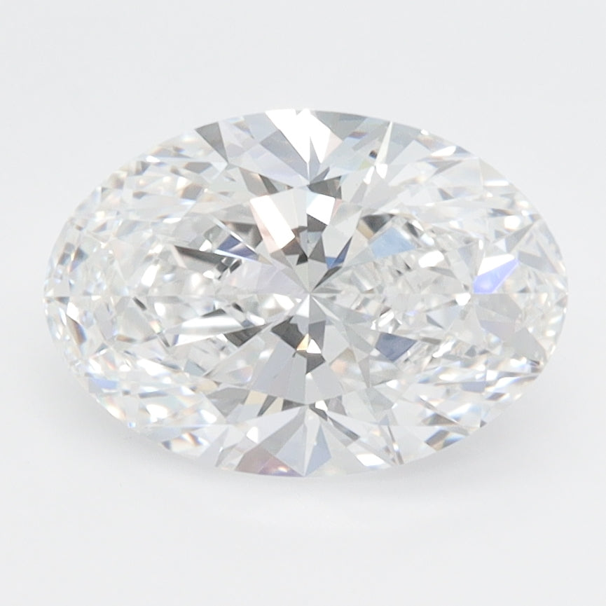 2.05 Carat Oval Lab Diamond with  Cut Diamond in 14KT  view 1
