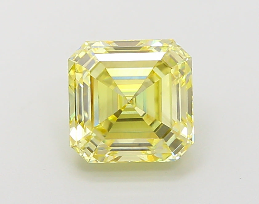2.57 Carat Emerald Lab Diamond with  Cut Diamond in 14KT  view 1
