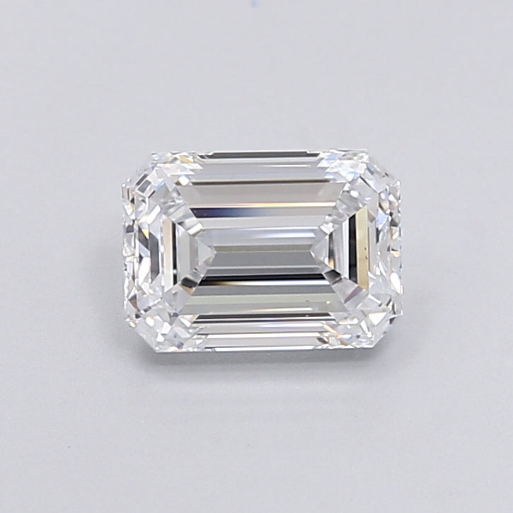 2.56 Carat Emerald Lab Diamond with  Cut Diamond in 14KT  view 1
