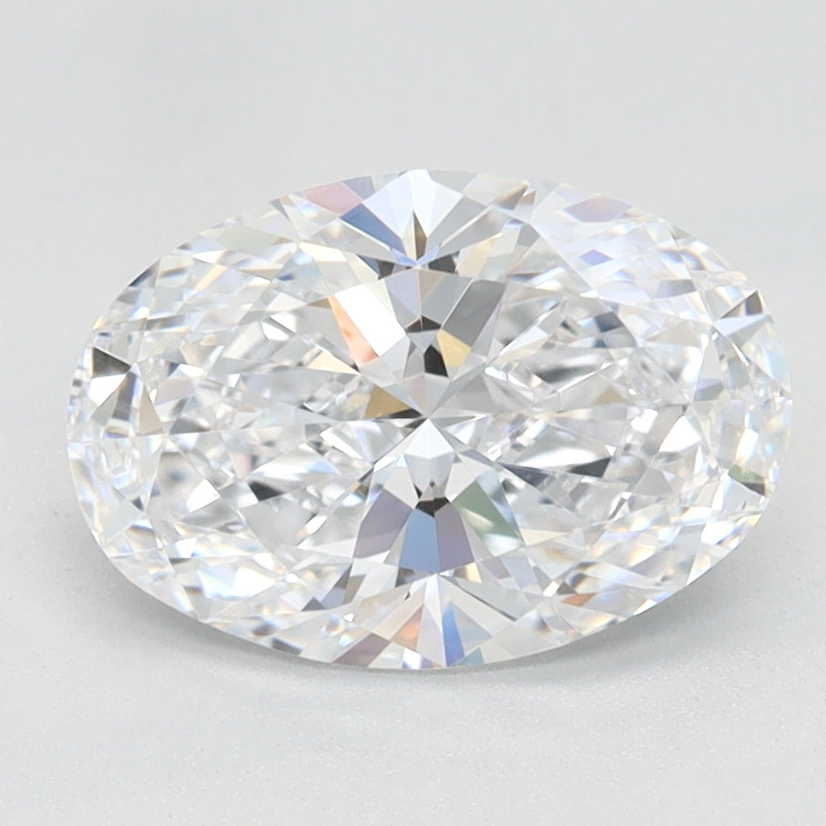 1.57 Carat Oval Lab Diamond with  Cut Diamond in 14KT  view 1
