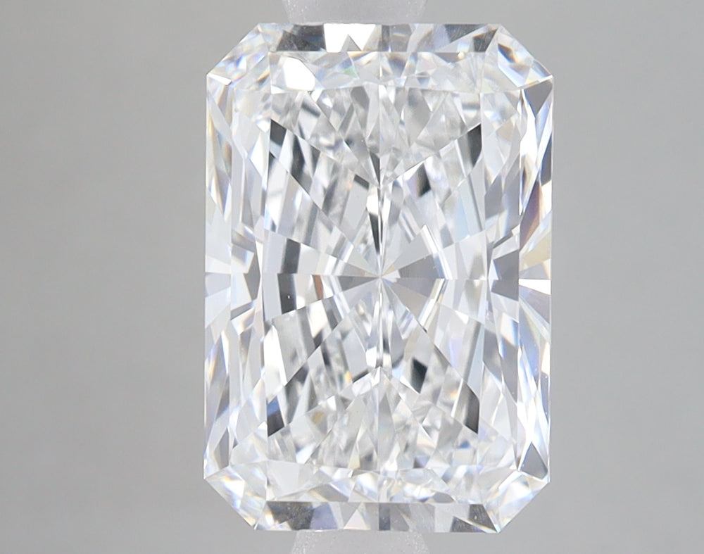 3.5 Carat Radiant Lab Diamond with  Cut Diamond in 14KT  view 1
