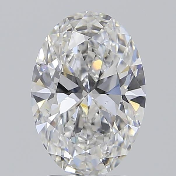 2.51 Carat Oval Lab Diamond with  Cut Diamond in 14KT  view 1
