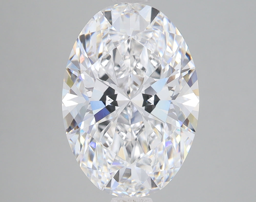 3.71 Carat Oval Lab Diamond with  Cut Diamond in 14KT  view 1
