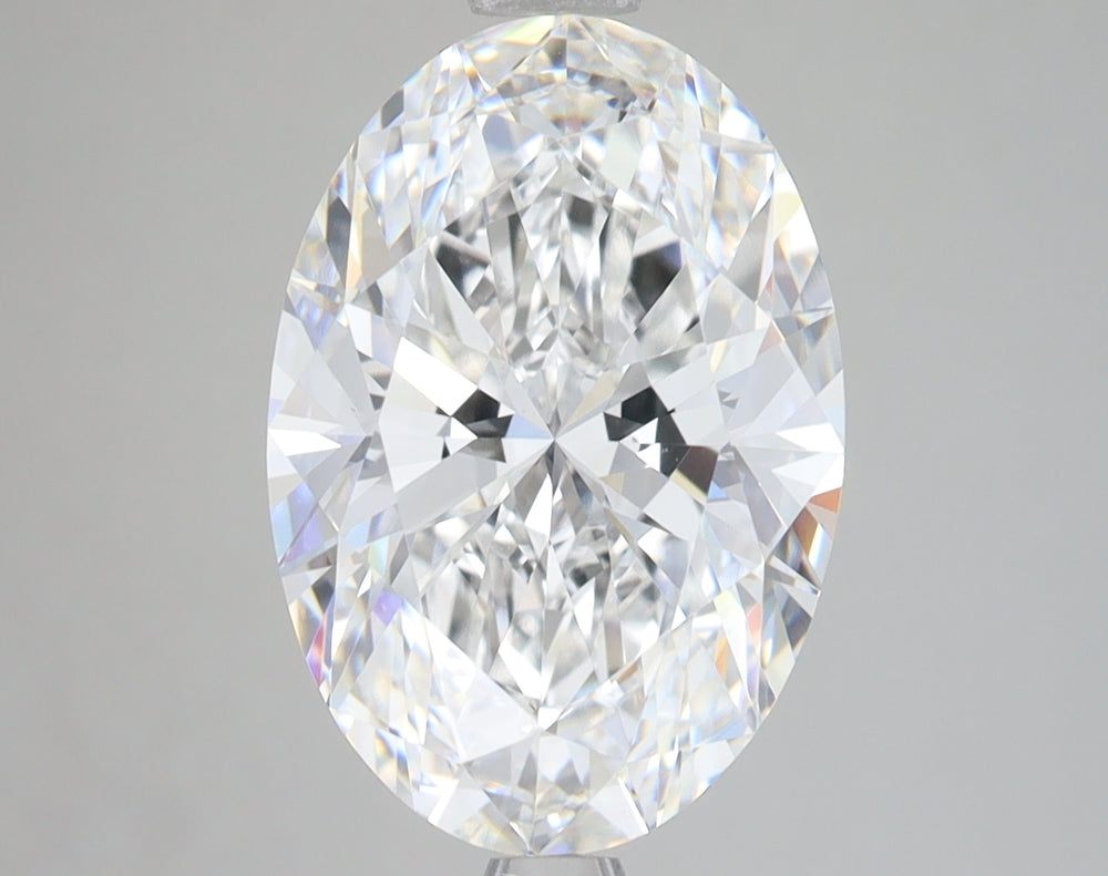 4.51 Carat Oval Lab Diamond with  Cut Diamond in 14KT  view 1
