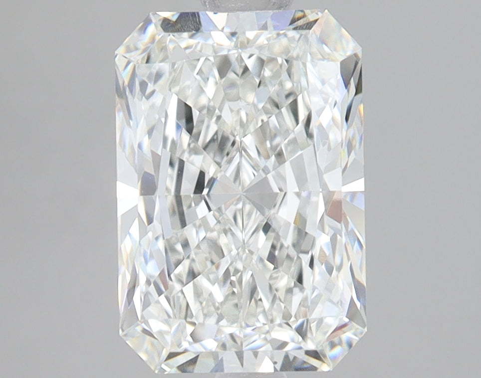 2.66 Carat Radiant Lab Diamond with  Cut Diamond in 14KT  view 1

