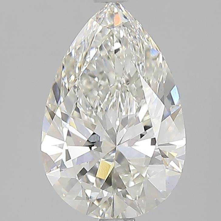3.04 Carat Pear Lab Diamond with  Cut Diamond in 14KT  view 1
