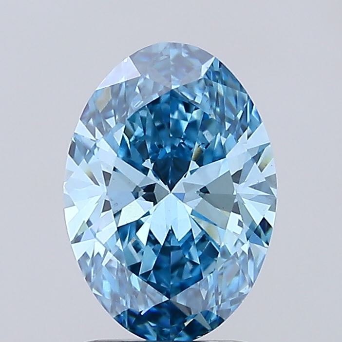 1.61 Carat Oval Lab Diamond with  Cut Diamond in 14KT  view 1
