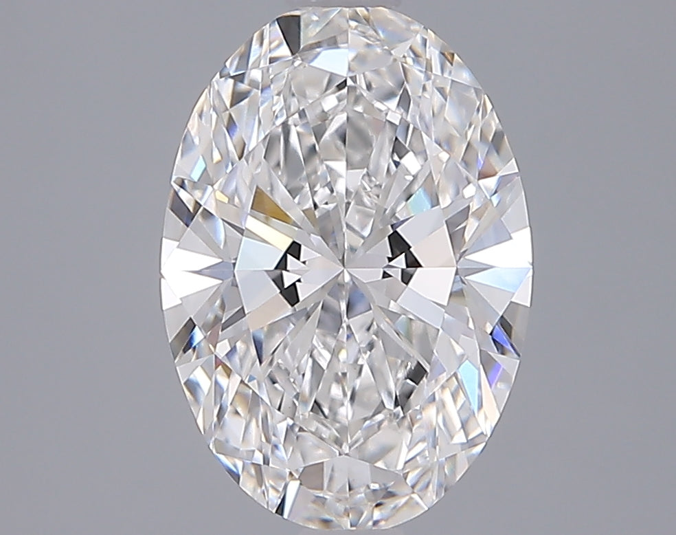 2.57 Carat Oval Lab Diamond with  Cut Diamond in 14KT  view 1
