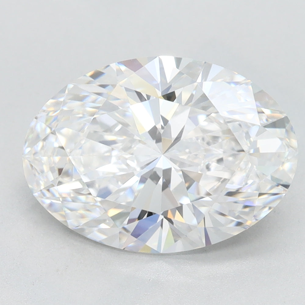 2.72 Carat Oval Lab Diamond with  Cut Diamond in 14KT  view 1
