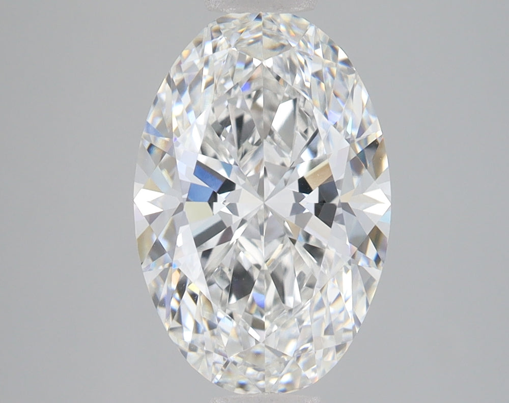 3.36 Carat Oval Lab Diamond with  Cut Diamond in 14KT  view 1
