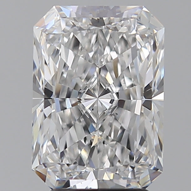 3.55 Carat Radiant Lab Diamond with  Cut Diamond in 14KT  view 1
