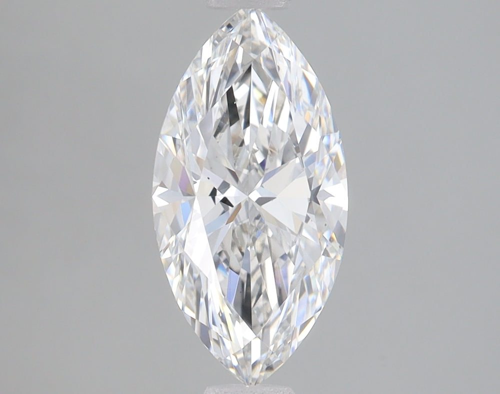 1.5 Carat Marquise Lab Diamond with  Cut Diamond in 14KT  view 1
