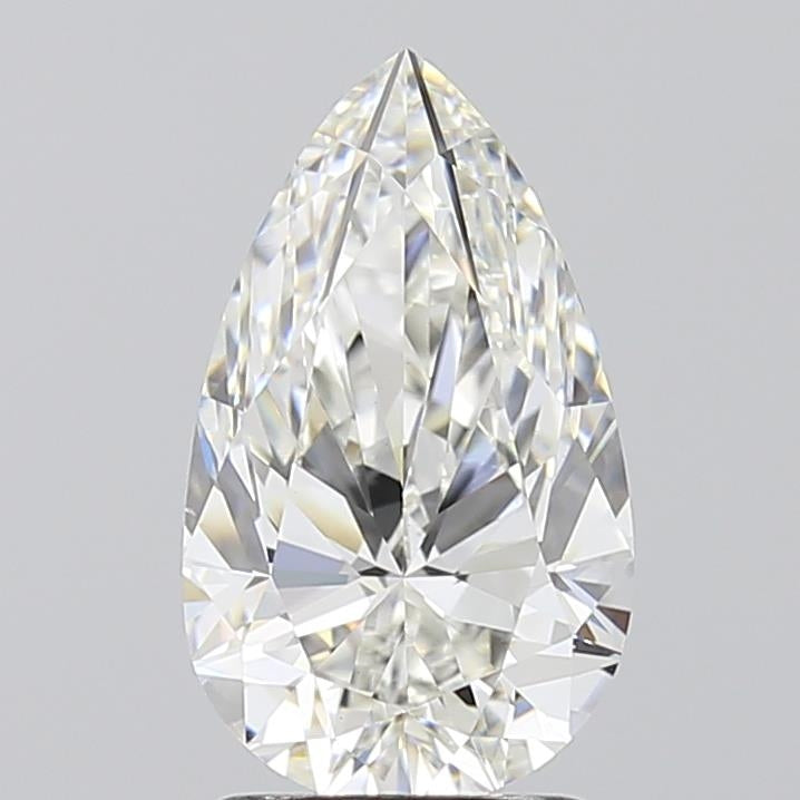 2.0 Carat Pear Lab Diamond with  Cut Diamond in 14KT  view 1
