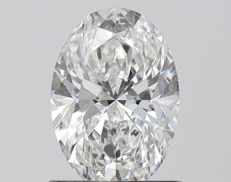 1.34 Carat Oval Lab Diamond with  Cut Diamond in 14KT  view 1
