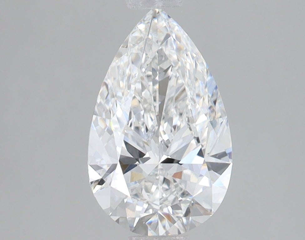 1.5 Carat Pear Lab Diamond with  Cut Diamond in 14KT  view 1
