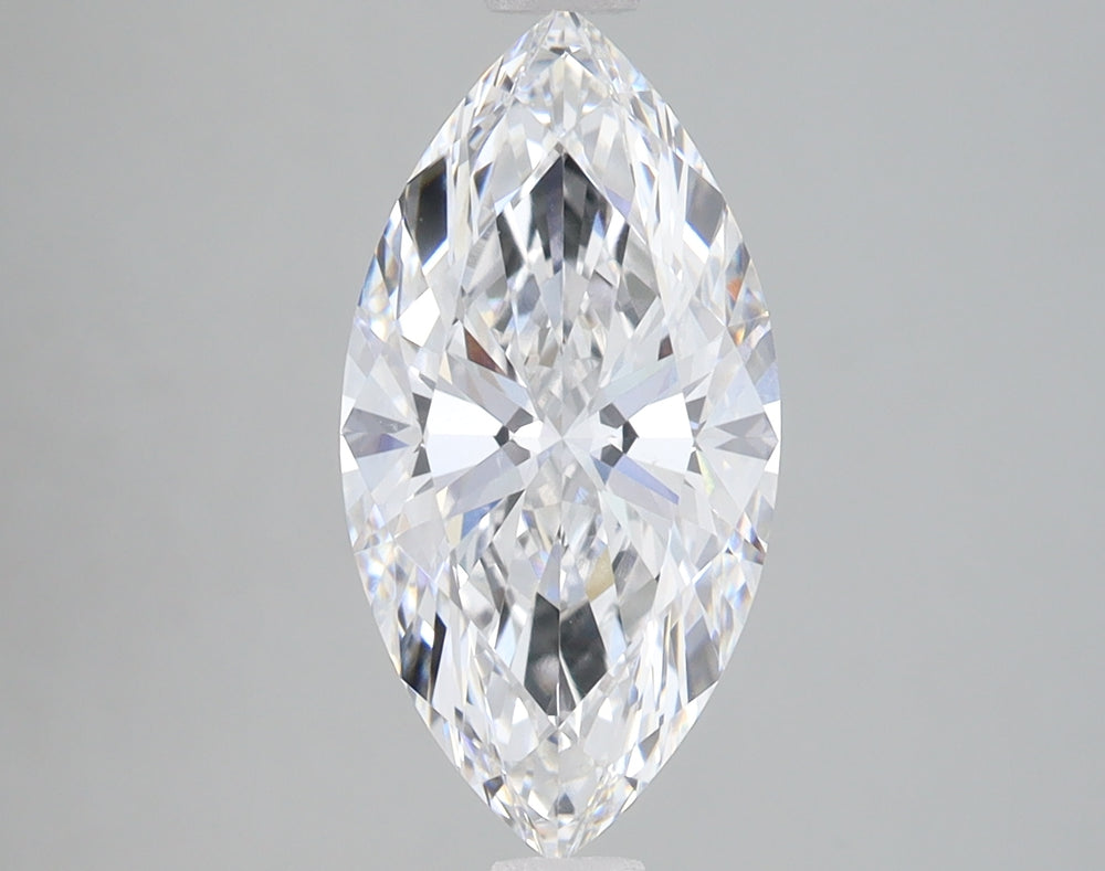 2.5 Carat Marquise Lab Diamond with  Cut Diamond in 14KT  view 1
