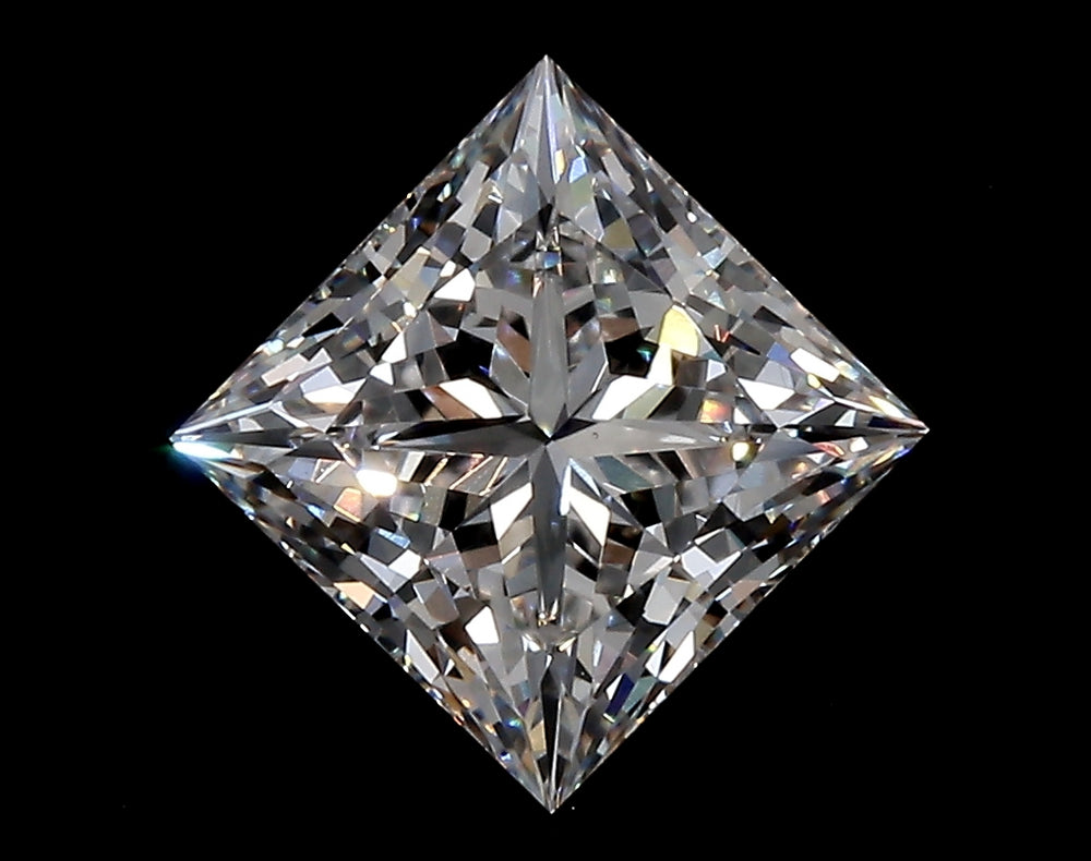 1.56 Carat Princess Lab Diamond with  Cut Diamond in 14KT  view 1
