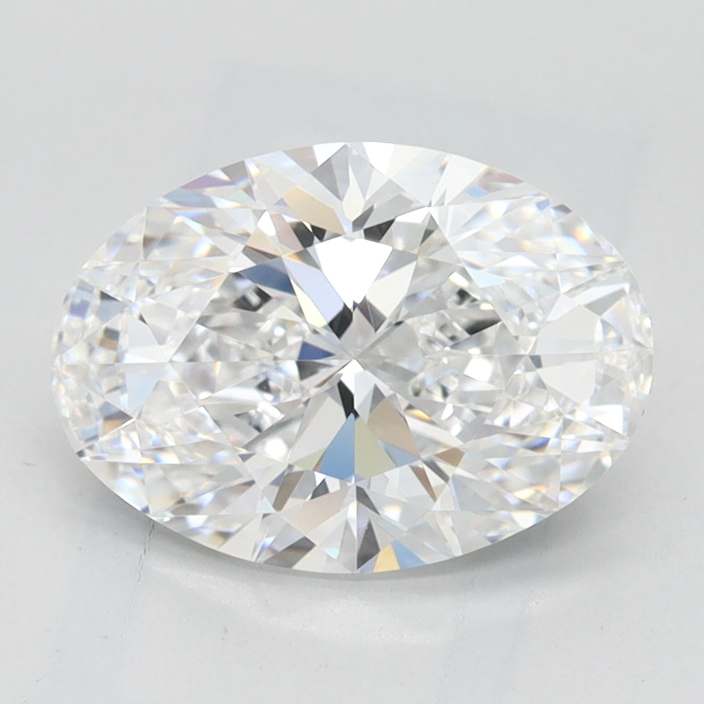 2.07 Carat Oval Lab Diamond with  Cut Diamond in 14KT  view 1
