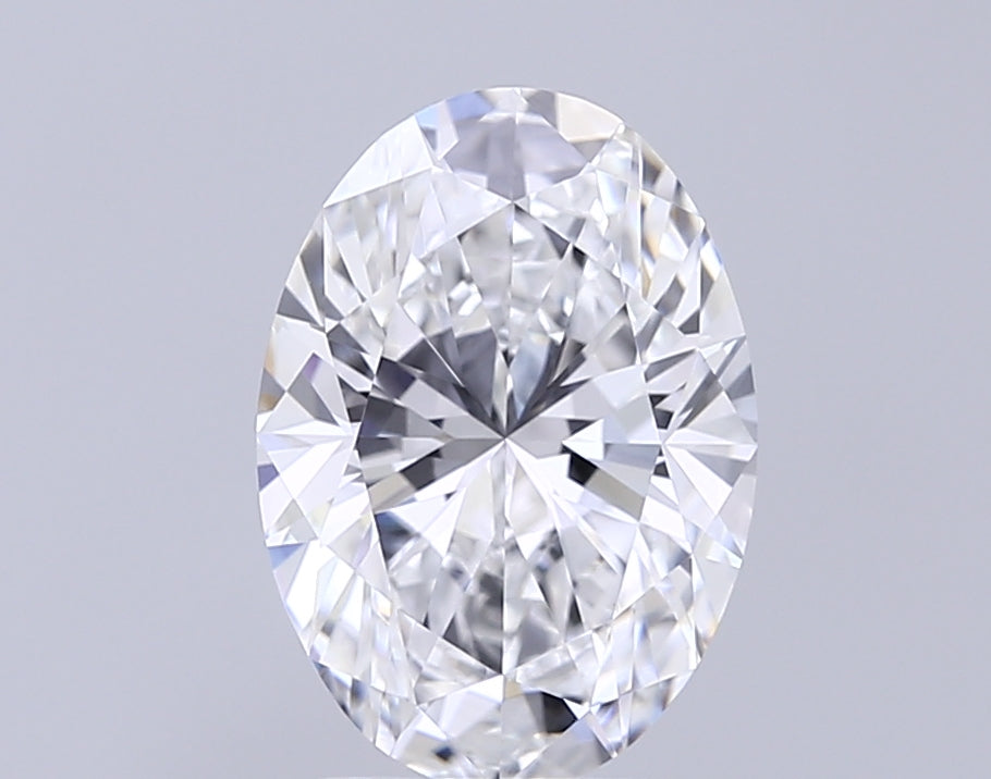 3.08 Carat Oval Lab Diamond with  Cut Diamond in 14KT  view 1
