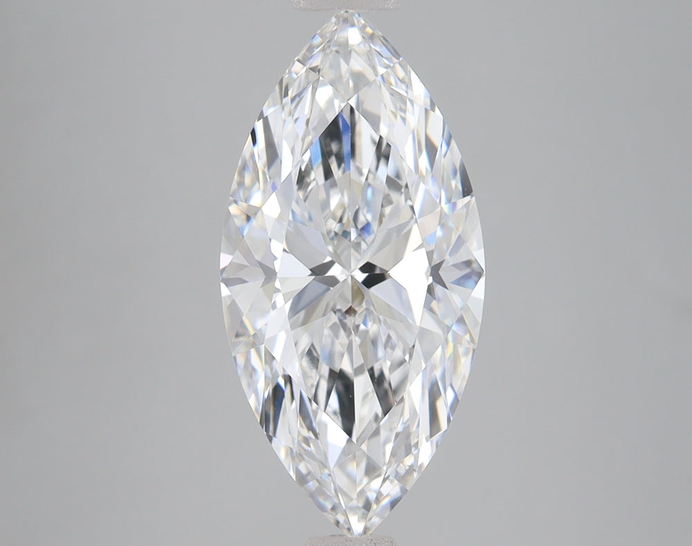 3.71 Carat Marquise Lab Diamond with  Cut Diamond in 14KT  view 1
