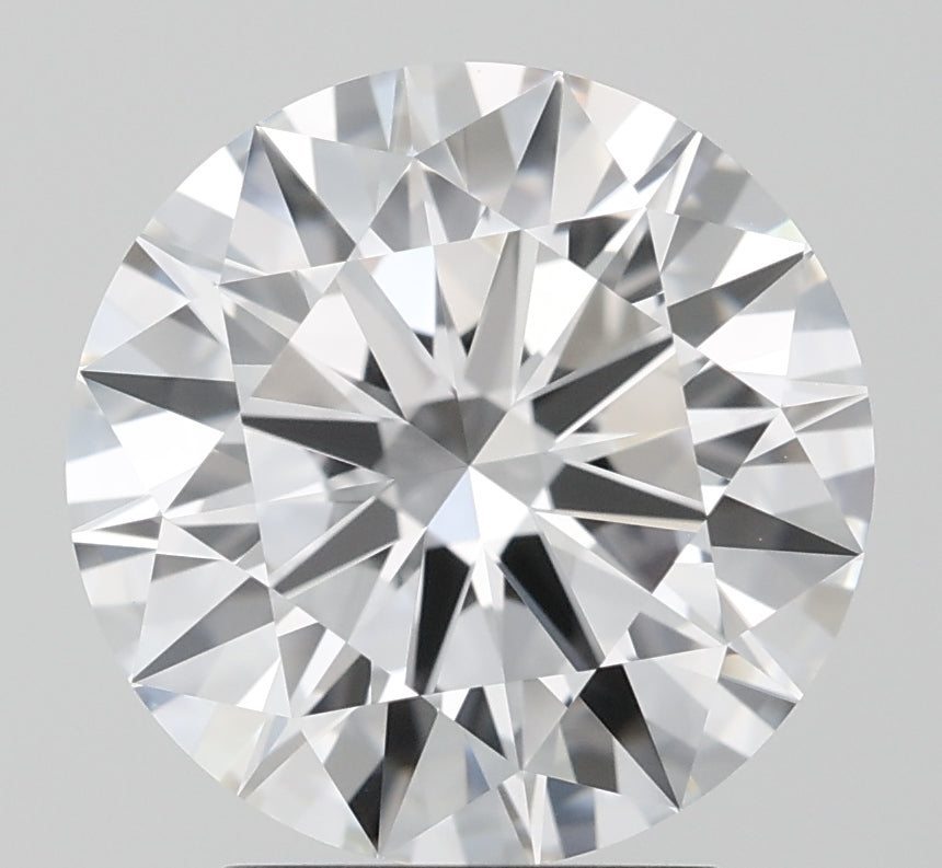 3.09 Carat Round Lab Diamond with  Cut Diamond in 14KT  view 1

