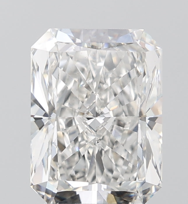 3.06 Carat Radiant Lab Diamond with  Cut Diamond in 14KT  view 1
