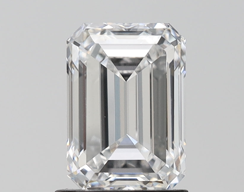 2.01 Carat Emerald Lab Diamond with  Cut Diamond in 14KT  view 1
