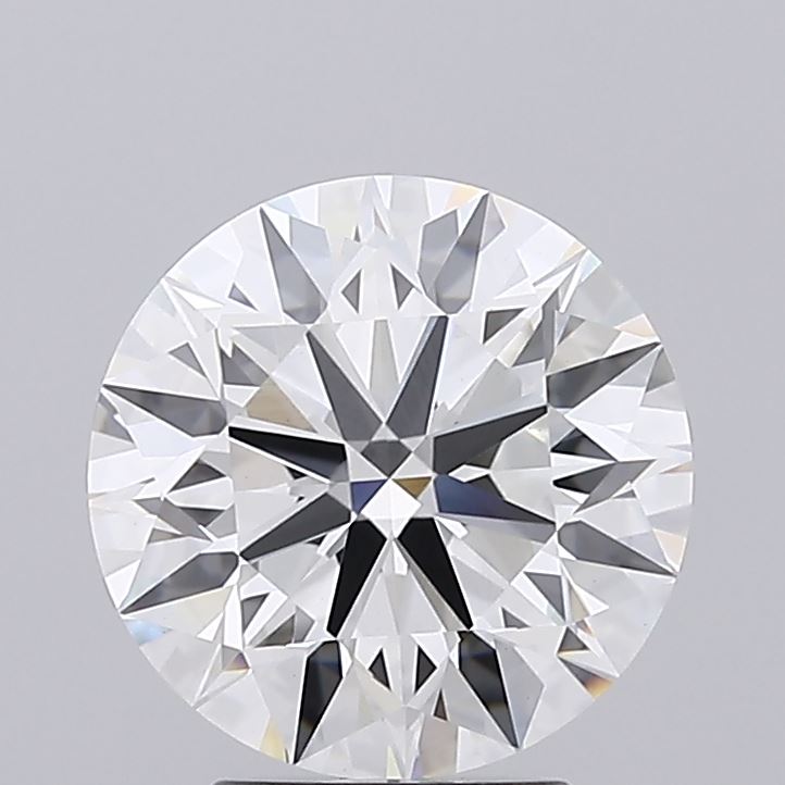3.34 Carat Round Lab Diamond with  Cut Diamond in 14KT  view 1
