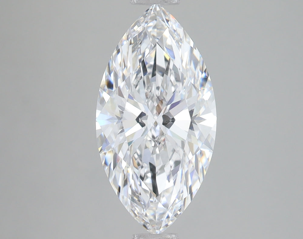 2.45 Carat Marquise Lab Diamond with  Cut Diamond in 14KT  view 1
